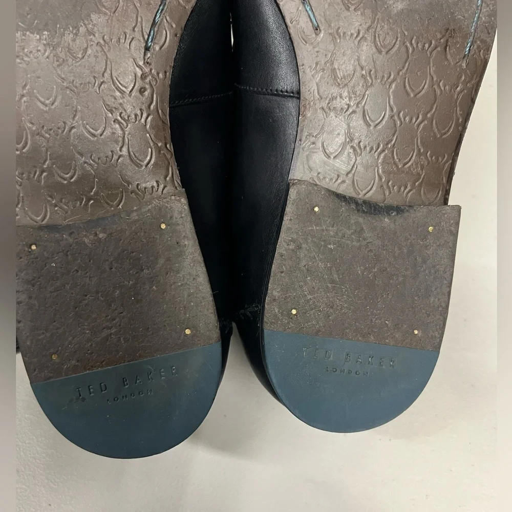 Ted Baker Black‎ Leather Simeen Driving Mocs Loafers Size 11.5